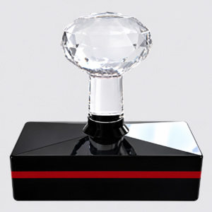 Pre Ink Crystal Handle Rectangle Flash Stamp