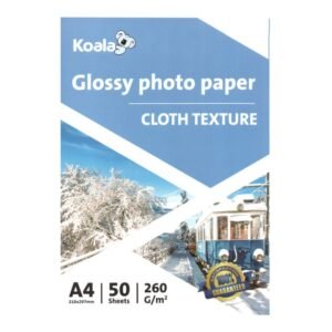 Photo Paper Glossy Cloth Texture A4 (8.268"x11.693") 260gsm 50 Sheets