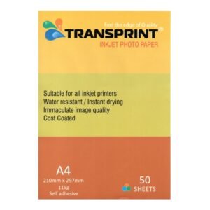 White Photo Paper Glossy A4 Sticker (8.268"x11.693") 115gsm 50 Sheets