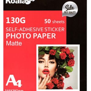 Photo Paper Glossy White Matte Sticker A4 (8.268″x11.693″) 130gsm 50 Sheets