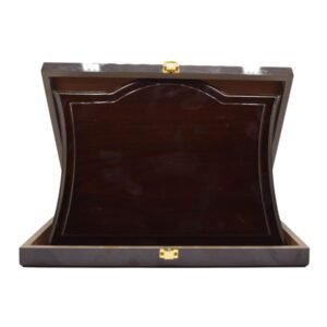 Gold Engraved Decorative Plate in Wooden Gift Box