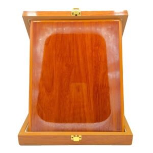 Light Wood Award Shield Box with Display Panel