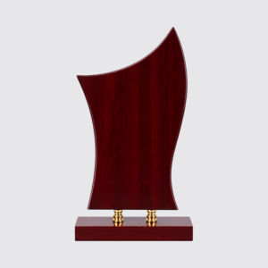 Standard Wooden Award Shield 3"x6" Maroon S12