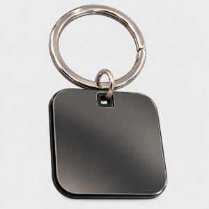 Square Metal Keychain with Color Trim