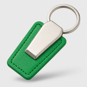 Leather & Metal Keychain