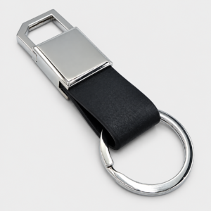Executive Metal & Leather Keychain