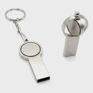 Round Swivel Metal USB Drive