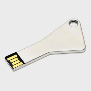 Silver Key-Shaped USB Drive